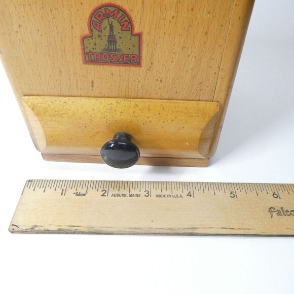 Armin Trosser Coffee Grinder Mill Wooden Vintage West Germany Hand Crank - Picture 11 of 14